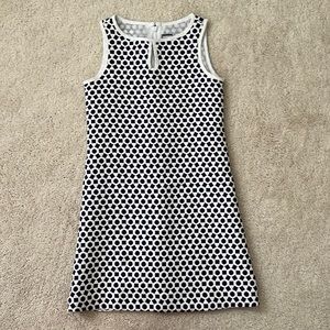 Miss b (Busy Bees brand) navy and white pattern shift dress. Kids size 8.